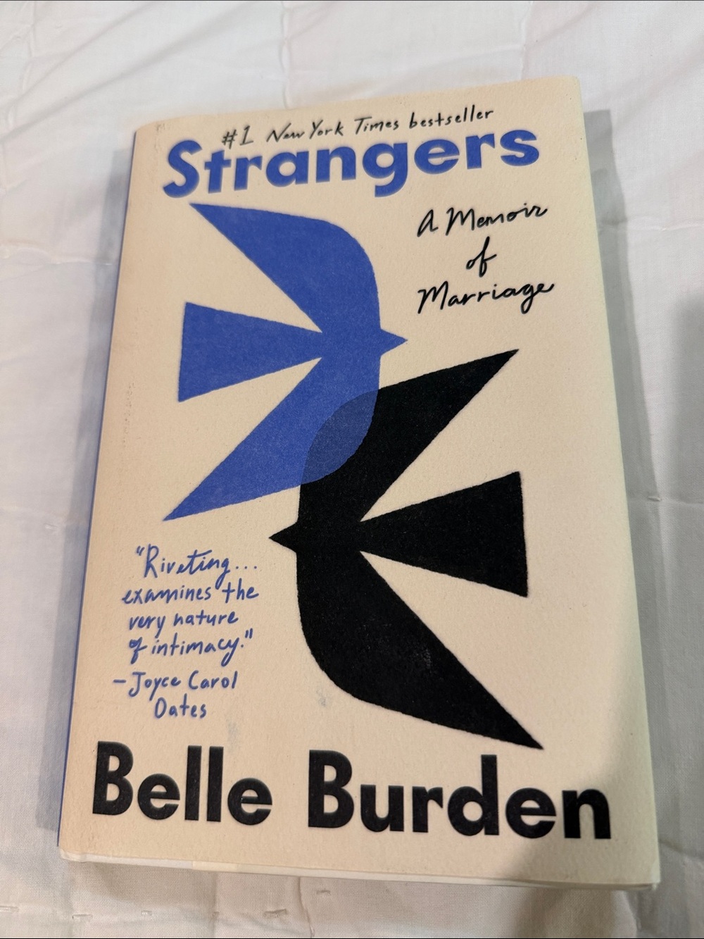 Belle Burden Strangers Hardcover - Blue & Black Bird Cover
